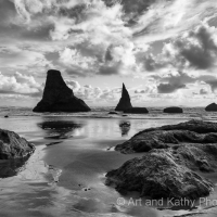 Bandon Beach and Storm Clouds